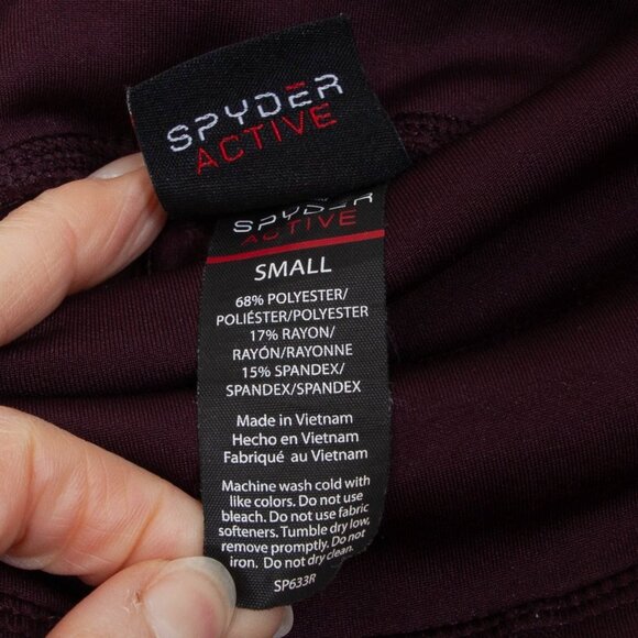 Spyder Active Maroon Athletic Fleece Leggings Womens Size Small - Picture 5 of 8